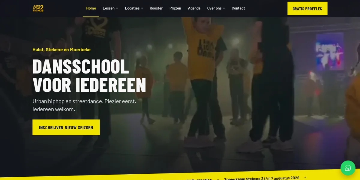 Love2Dance dansschool website