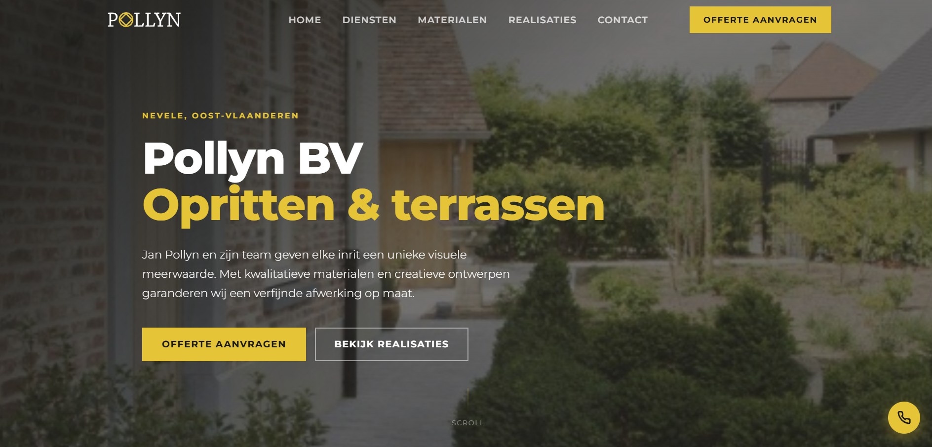 Pollyn BV bouwbedrijf website - webdesign kmo